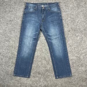 PD&C Jeans Mens‎ Size 34x30 Blue Straight Leg Classic Denim Casual Everyday